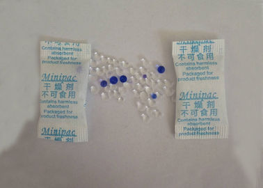 Κίνα Υψηλή υγρασία δραστηριότητας που απορροφά Packe, άσπρα/μπλε πακέτα πηκτωμάτων σιλικόνης προμηθευτής